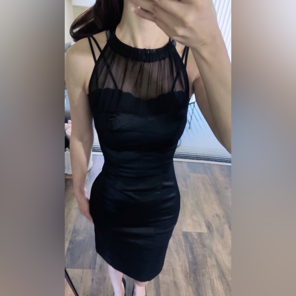 Bebe Black Cocktail Dress - Picture 7 of 8